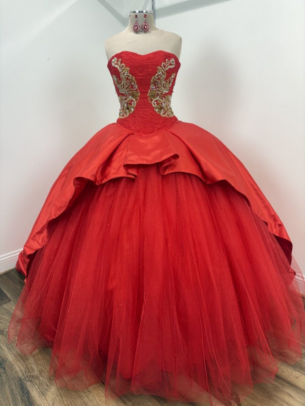 Ragazza Fashion B54-354 Quinceañera Dress Red – Size 5